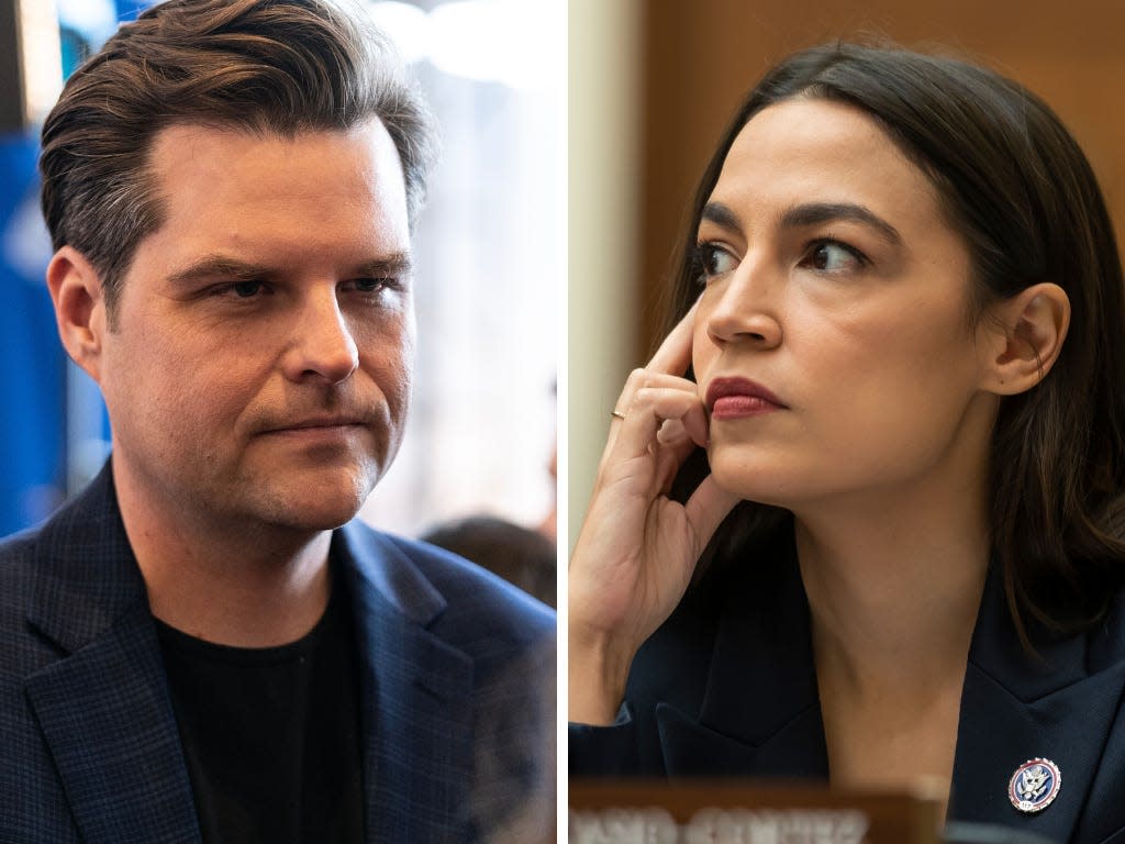 Matt Gaetz and Alexandria Ocasio-Cortez.