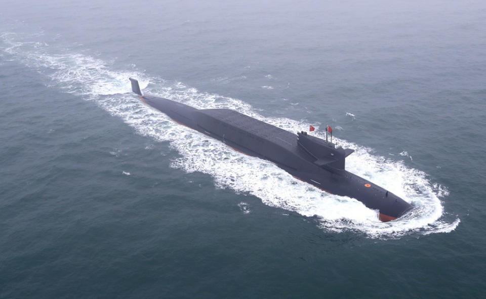 中共尚有未面世的095、096兩型核潛艦，屬於中國的第3代核潛艇，技術差距與美俄核潛艦逐步拉近中。 （圖／新華社）