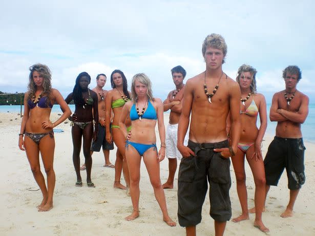 The previous cast of a past series of popular show Shipwrecked. (Channel 4)