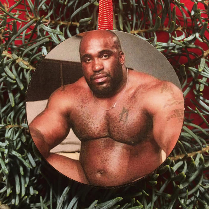 The Sweater King Barry Wood Meme Christmas Tree Ornament