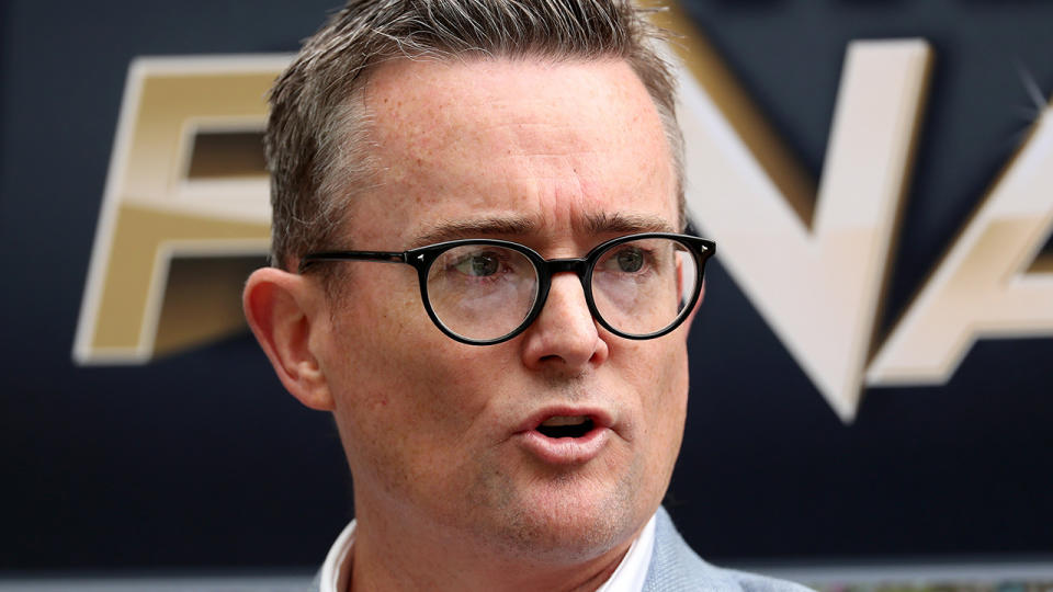 BBL boss Alistair Dobson, pictured here speaking to the media at the MCG.