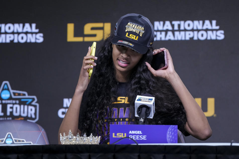 LSU forward Angel Reese doesn't agree with first lady Jill Biden inviting Iowa to the White House. (Kirby Lee/USA TODAY Sports)