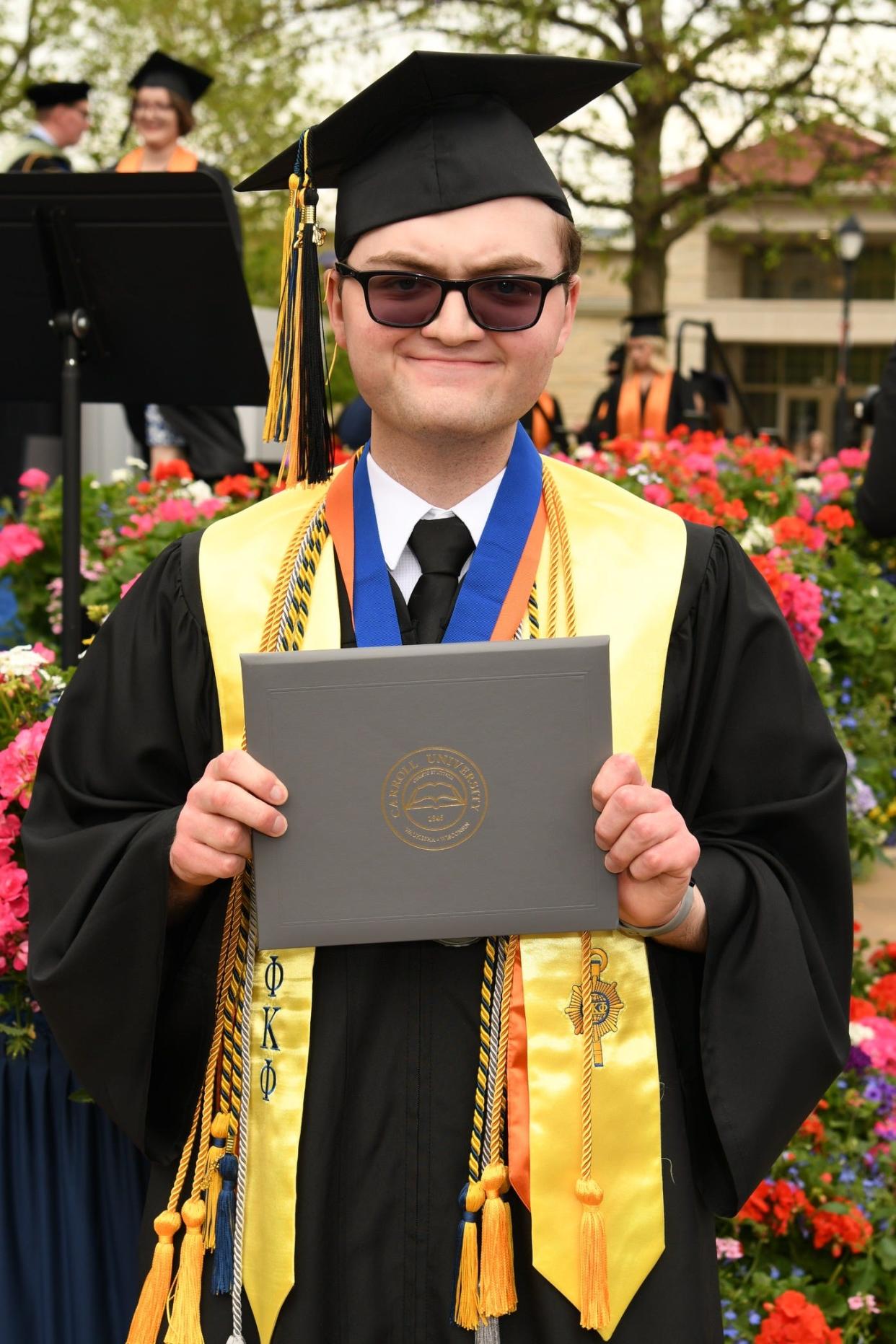 Anthony Sikorski graduated this spring from Carroll University at age 18. He earned a bachelor's degree in biology, with minors in math and biochemistry.