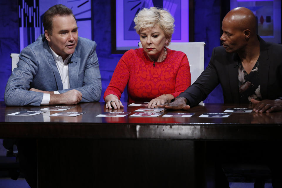 (l-r) Norm MacDonald, Roseanne Barr, Keenen Ivory Wayans on Last Comic Standing. (Photo by: Ben Cohen/NBCU Photo Bank/NBCUniversal via Getty Images)