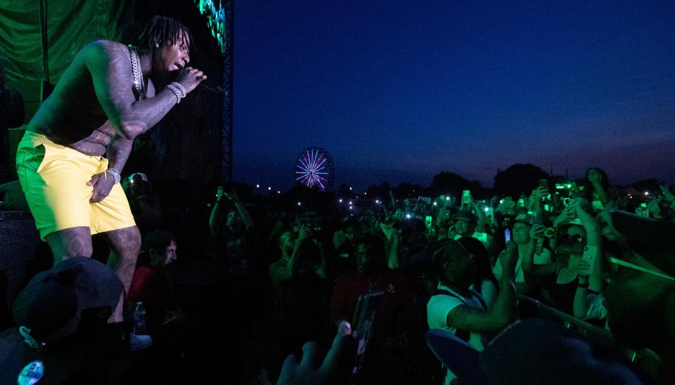 Moneybagg Yo performs during Beale Street Music Festival on Sunday, May 1, 2022, at the Fairgrounds in Liberty Park. 