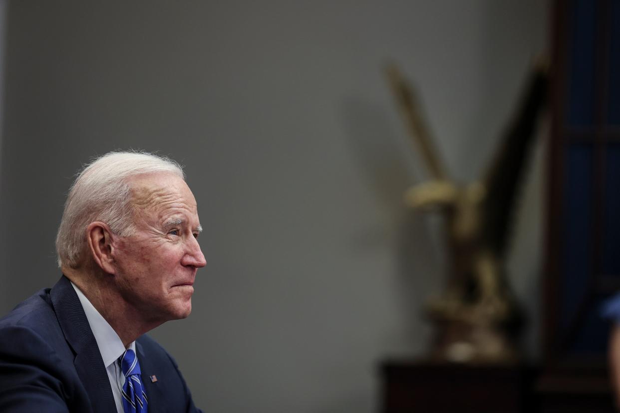 President Joe Biden will outline his ambitious plans before Congress on April 28.  (Photo: Pool via Getty Images)