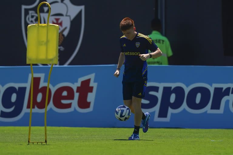 Valentín Barco se entrenó con normalidad y será de la partida en la final ante Fluminense