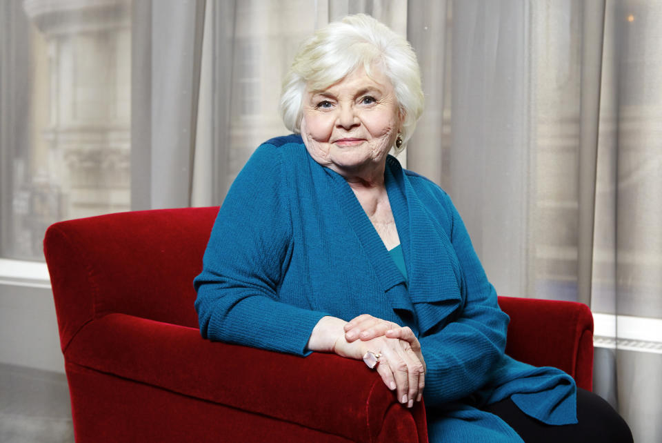 FILE - Actress June Squibb poses for a photo in New York on Jan. 27, 2014. Squibb stars in the film "Thelma." (Photo by Dan Hallman/Invision/AP, File)