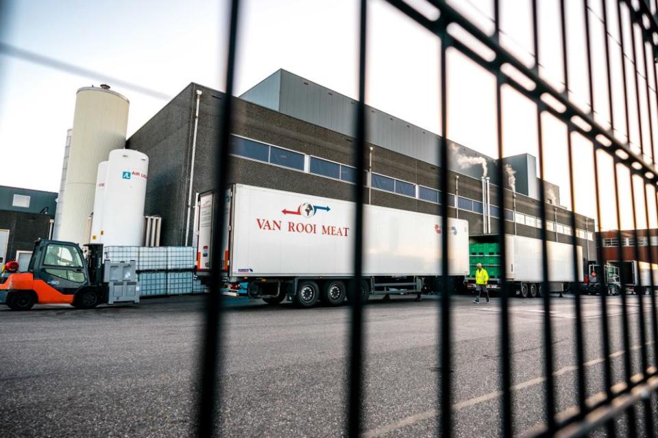 The Van Rooi Meat slaughterhouse in Helmond