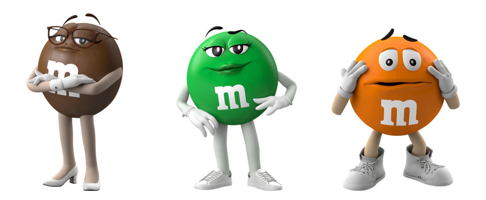 M&M's became the focus of a partisan backlash after the brand made a number of stylistic tweaks to its cast of “spokescandies” last year.<span class="copyright">Courtesy M&M’s</span>