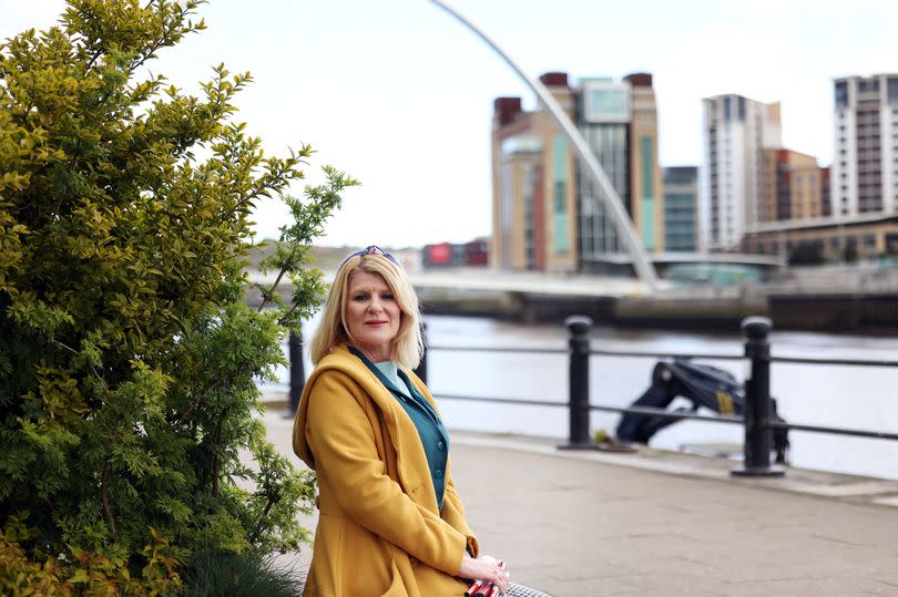 Jo Milne on the Quayside in Newcastle