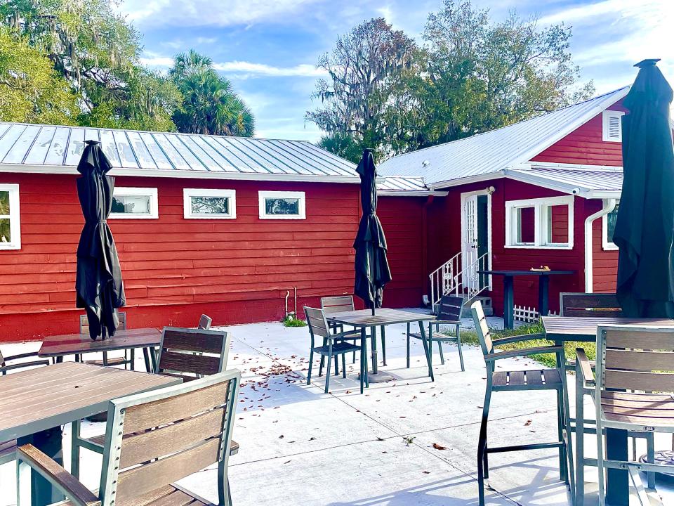 Soon-to-be outdoor seating at The Knot House, coming soon to New Smyrna Beach.