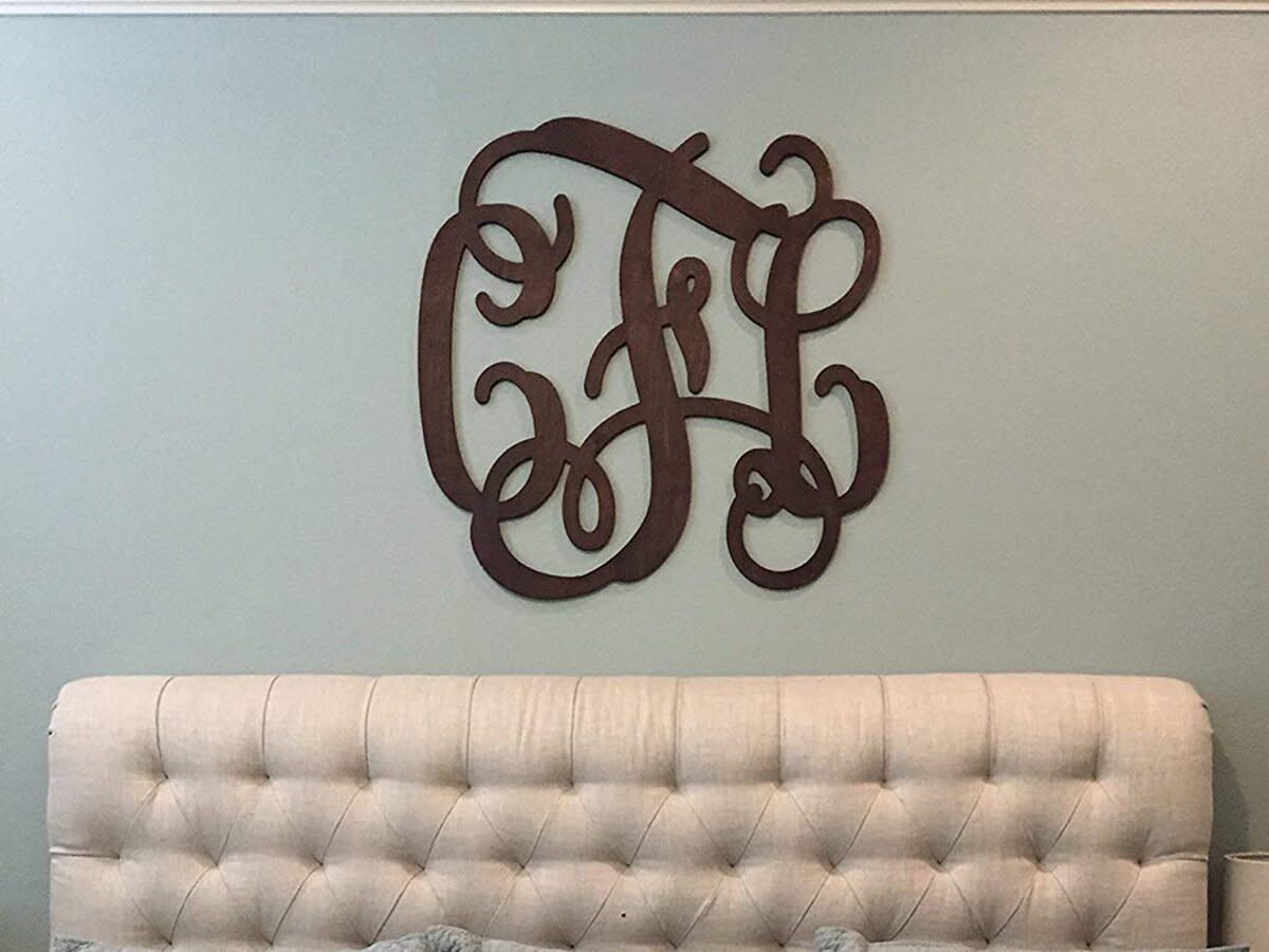 12-36 inch Wooden Monogram Letters Vine Room Decor Nursery Decor Wooden