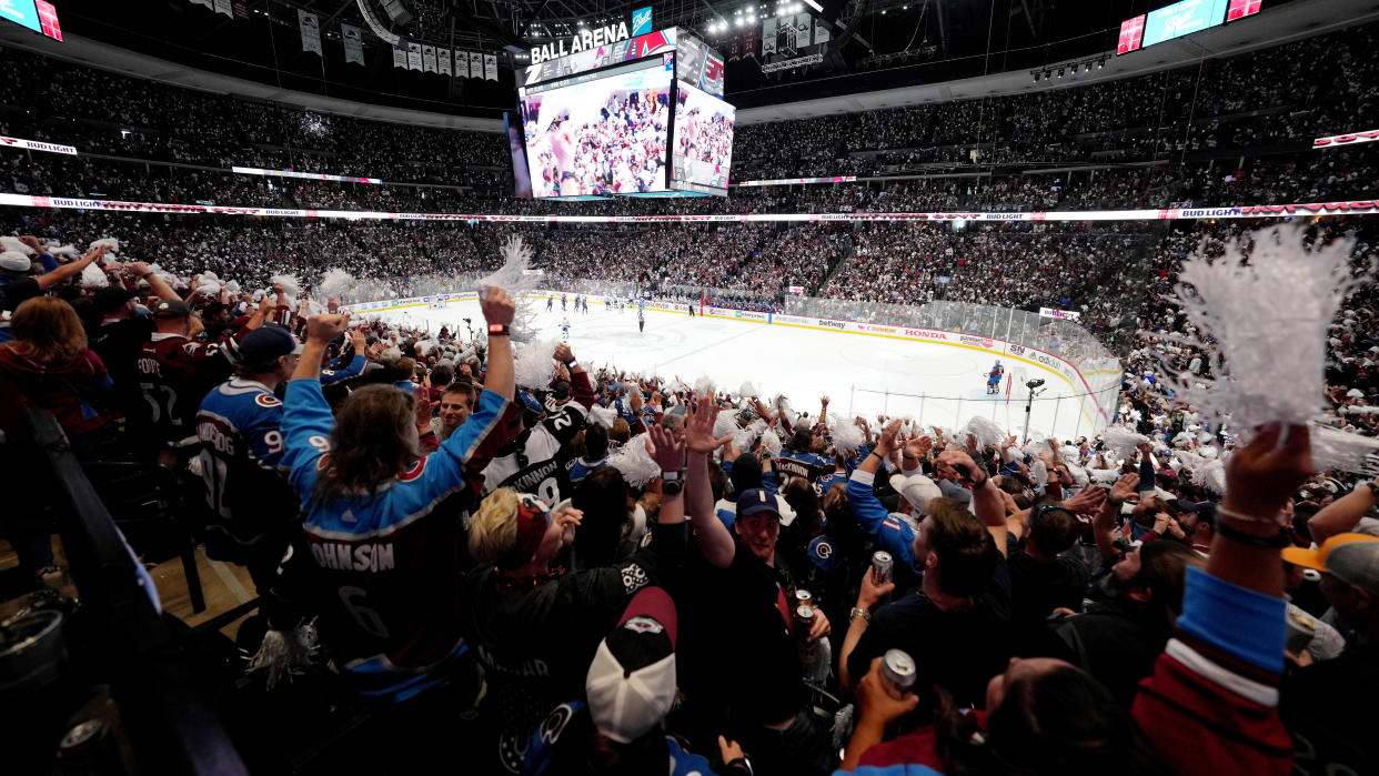 A die-hard Avalanche will not be at Ball Arena for Game 5 after he was banned from Colorado's home rink for the 2021-22 season. (Getty)