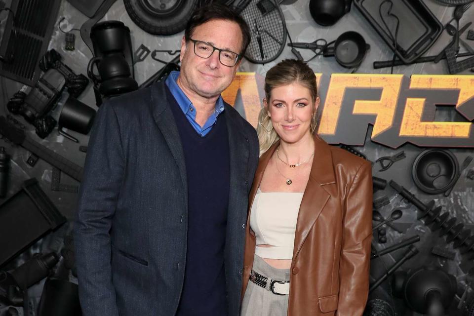 Kelly Rizzo and Bob Saget attend the red carpet premiere and party for Peacock's new comedy series "MacGruber"