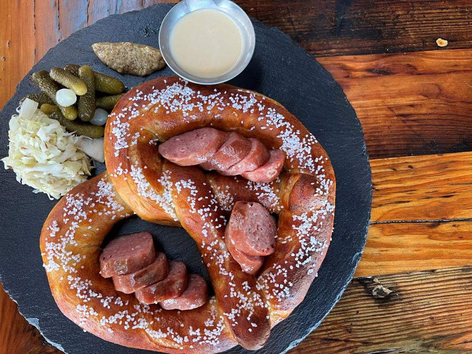 This pretzel is big enough for two.