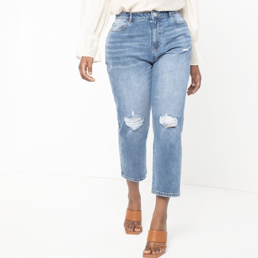 Eloquii Classic Fit Strech Denim Mom Jean 