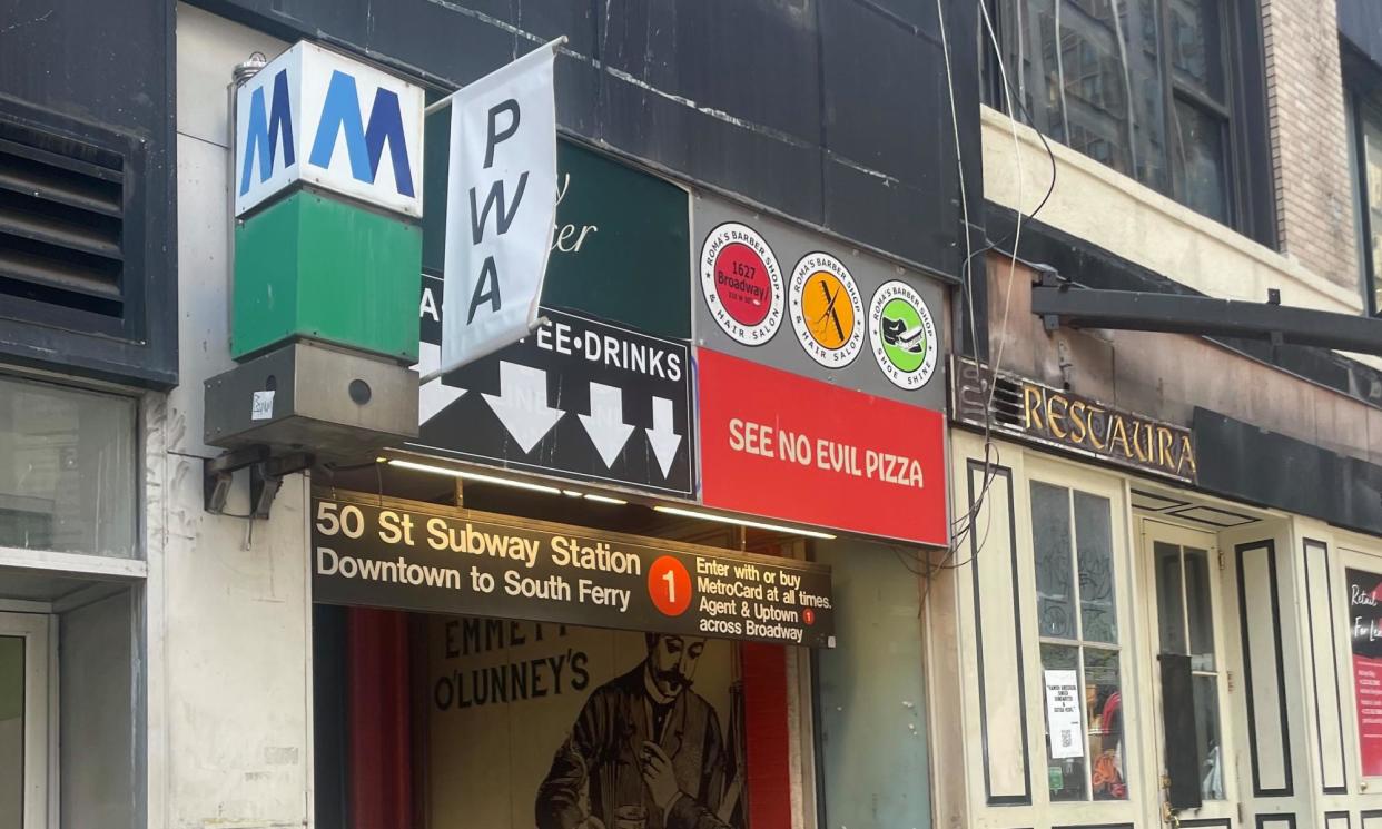 <span>The 50th Street subway station.</span><span>Photograph: The Guardian</span>