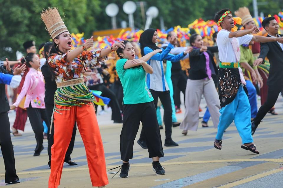 A general view of the National Day Parade at Putrajaya August 31,2019. — Picture by Ahmad Zamzahuri