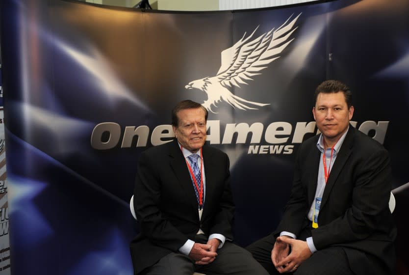 Robert Herring, left and Charles Herring, left, Founders of One America pose for a picture at the Conservative Political Action Conference on March 14, 2013, in Oxon Hill, Maryland. (Photo by Nick Wass/Invision for BFI-Good News Source One America/AP Images)