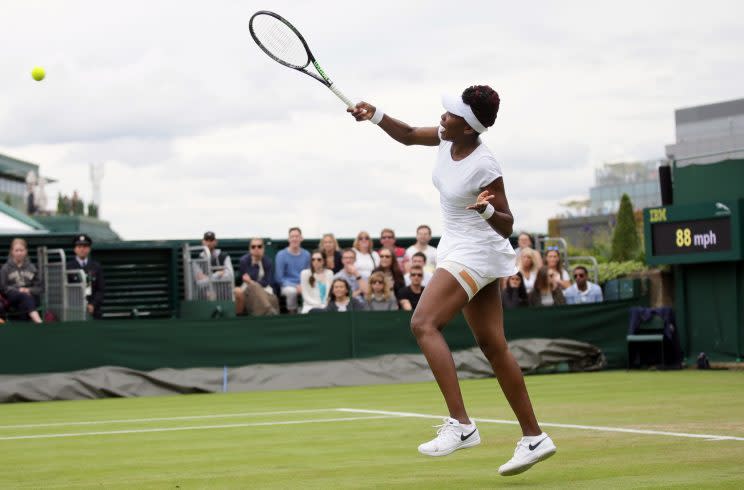 Five-time Wimbledon champion Venus Williams played her second-round match in a more intimate setting.