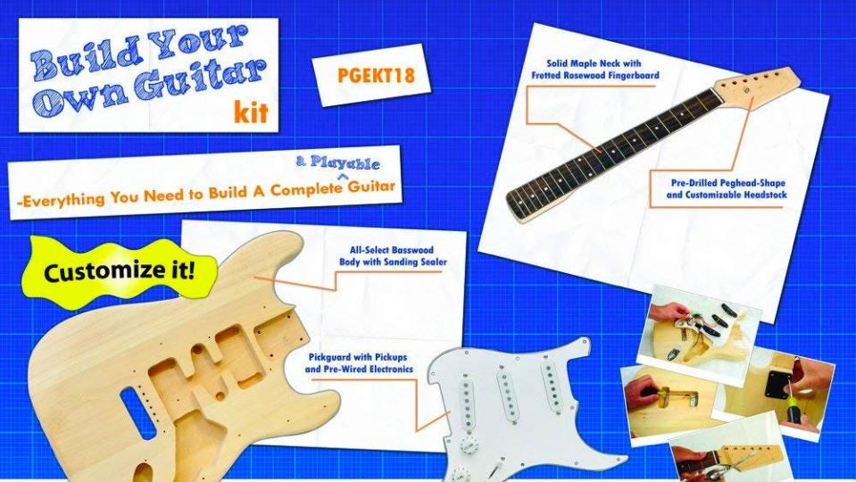 Best gifts for musicians: Pyle unfinished electric guitar kit