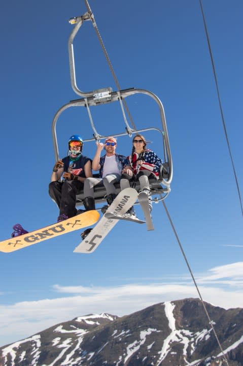 Skiing on the Fourth of July at Arapahoe Basin Ski Area. (Photo: Ian Zinner/Arapahoe Basin Ski Area)