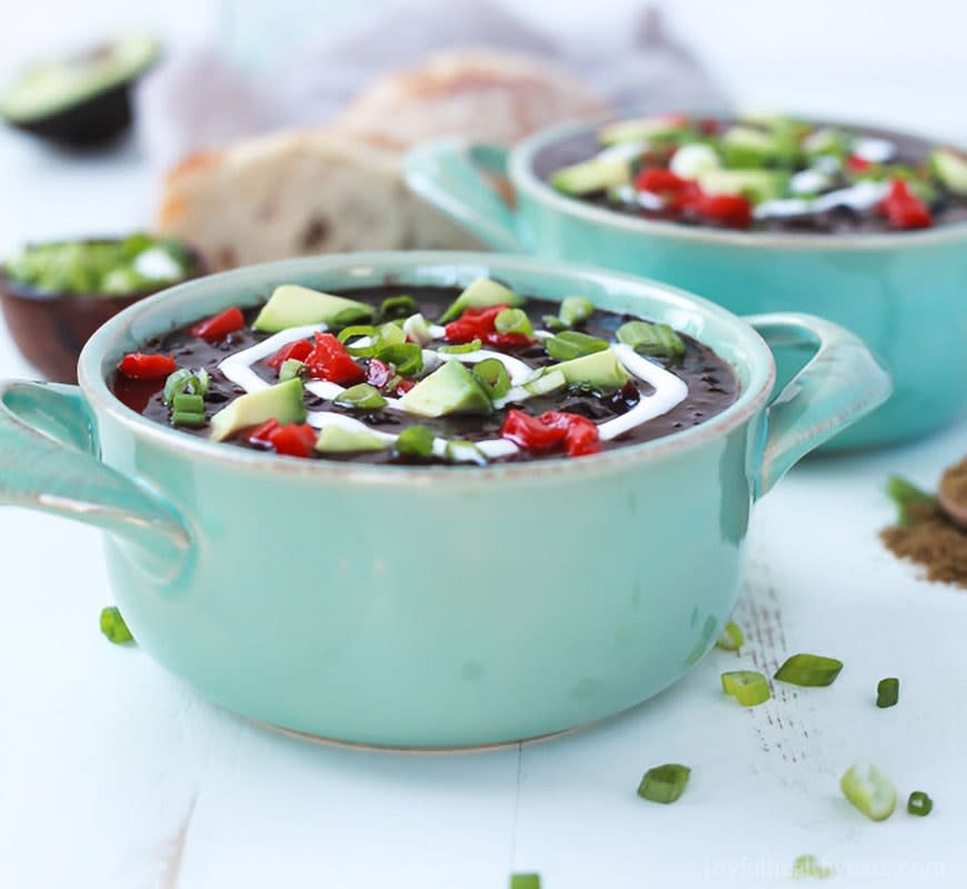 Slow-Cooker Black Bean Soup from Joyful Healthy Eats