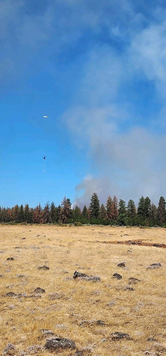 Simnasho Fire on the Warm Springs Indian Reservation was listed at 1,249 acres Monday morning but has been bumped up to 40% containment.