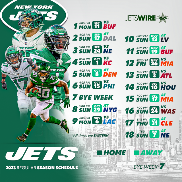 nfl schedule jets 2022