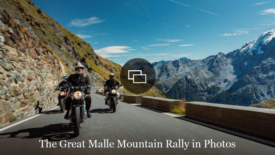 Motorcyclists riding in the Great Malle Mountain Rally.