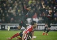 Raheem Sterling celebrates after scoring the second goal for Liverpool Action Images via Reuters / John Sibley Livepic