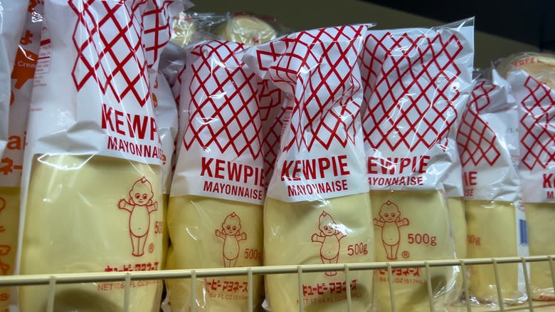 Kewpie mayonnaise on store shelf