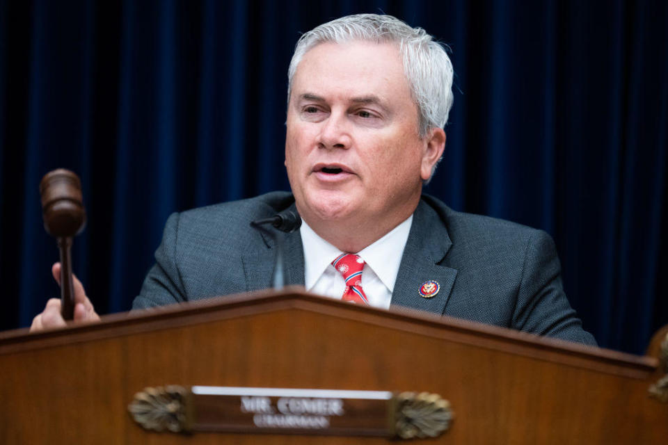Republican Rep. James Comer of Kentucky during a House Oversight and Accountability Committee hearing on Tuesday, May 16, 2023.  / Credit: Tom Williams/CQ-Roll Call, Inc via Getty Images