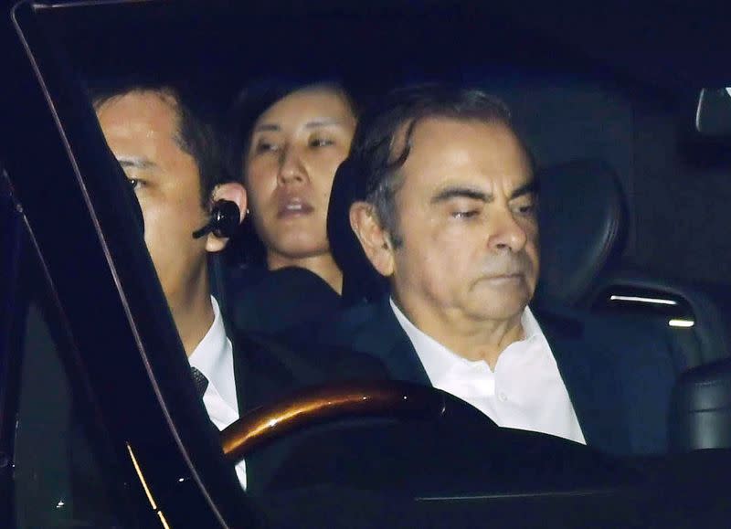 Former Nissan Motor Chairman Carlos Ghosn leaves the Tokyo Detention House in Tokyo