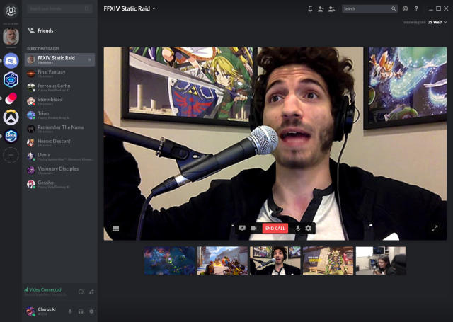 Gaming chat app Discord tests video calls and screen sharing