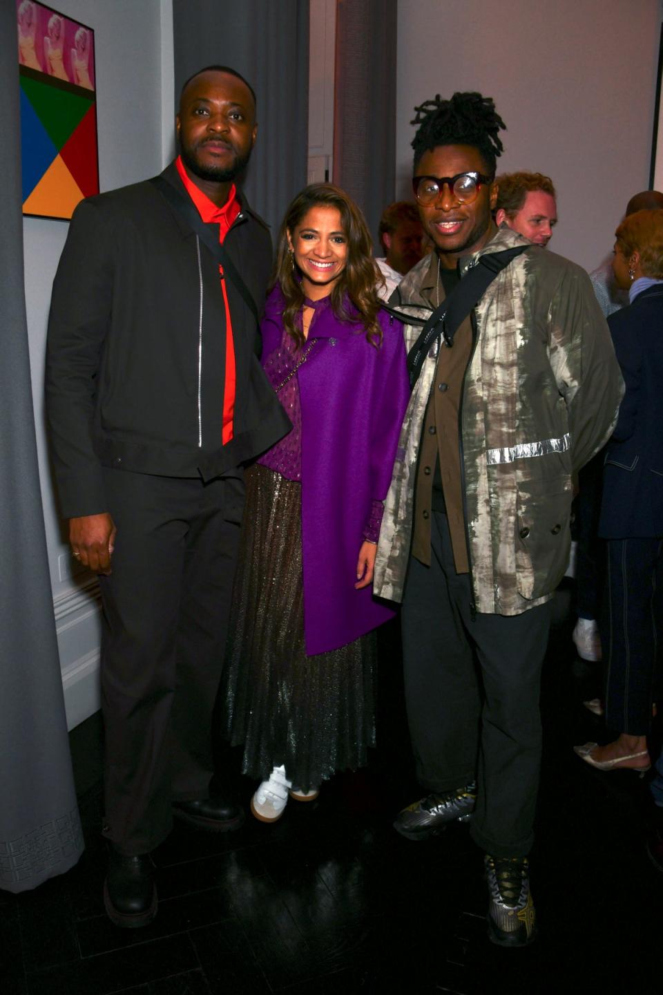 Yinka Ilori (left) and Katy at an Evening Standard party in 2021 (Dave Benett)