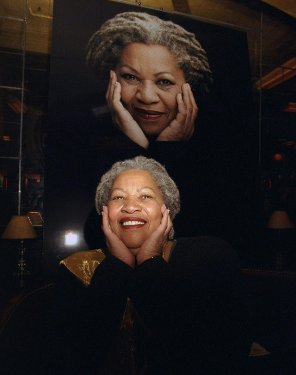 <p>1993 – TONI MORRISON – LITERATURE – First African-American to win the Nobel Prize for Literature. — Author Toni Morrison at the Balthazar resturant where a reception was held on January 20, 1998, honoring her first novel since her Nobel Prize..The book is titled “Paradise” (Richard Corkery/NY Daily News Archive via Getty Images) </p>