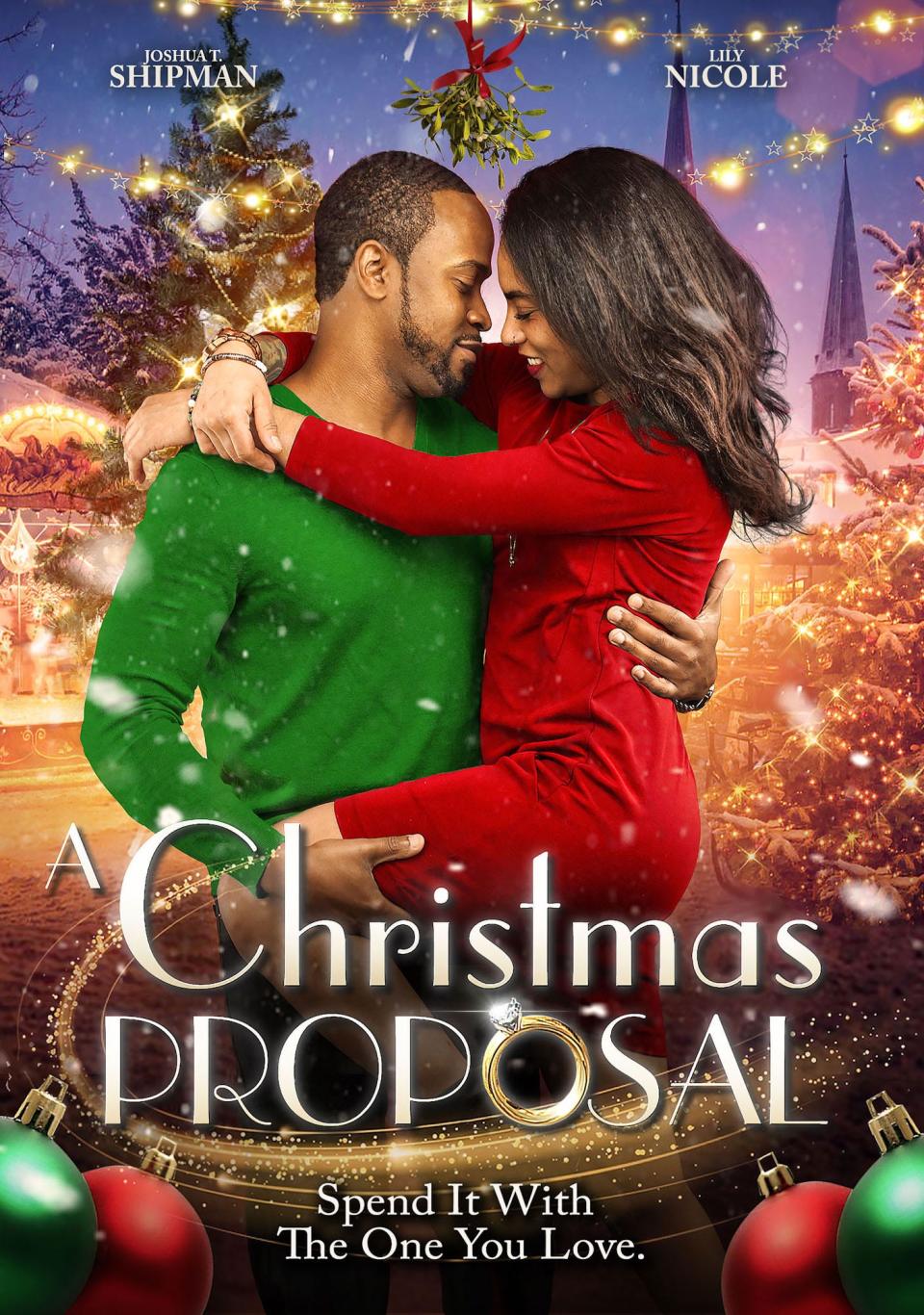 Joshua T. Shipman and Lily Nicole in Wilmington filmmaker Nakia Hamilton's "A Christmas Proposal."