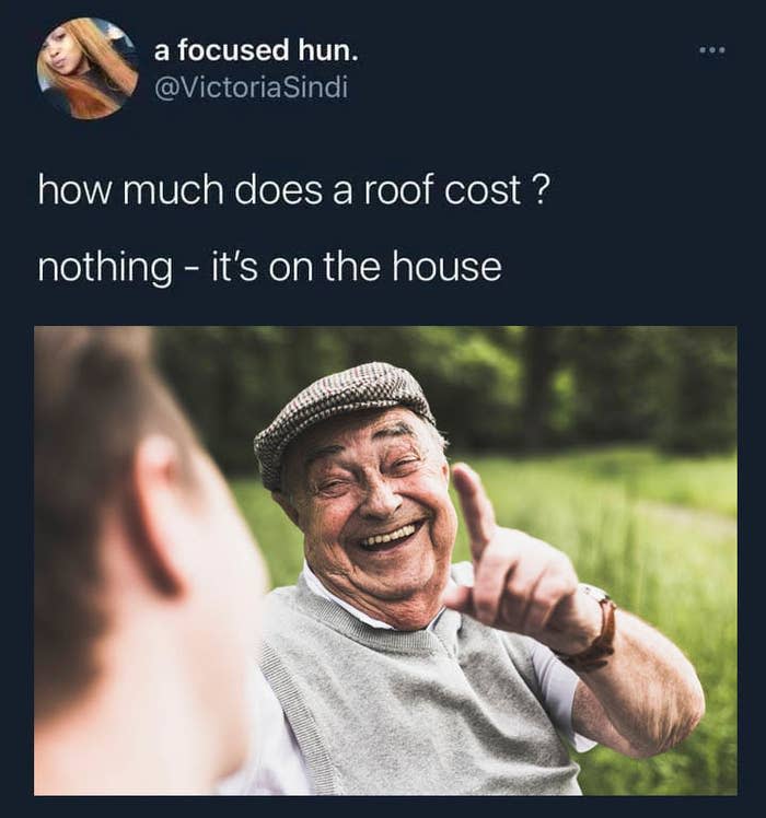 how much does a roof cost nothing it's on the house