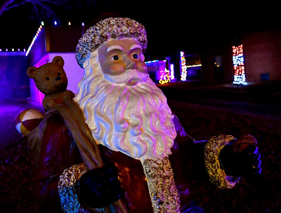 A statue of Santa at Safety City in December 2019.