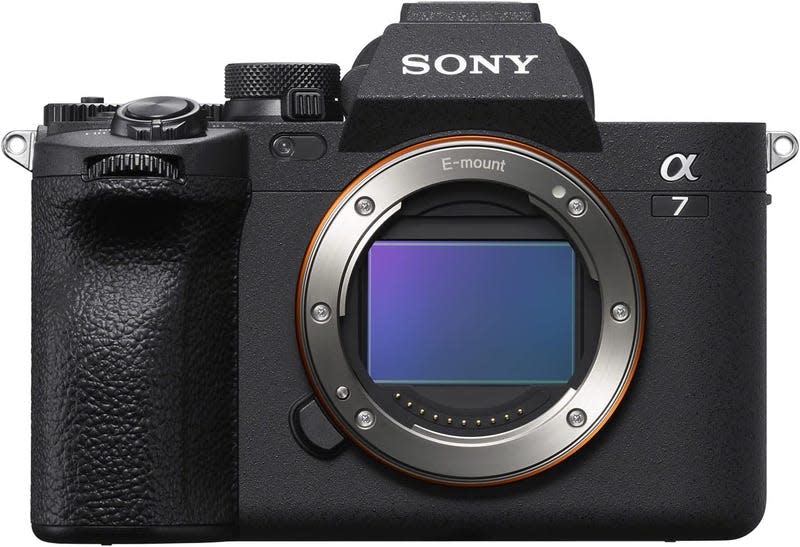 A photo of the Sony A7IV mirrorless camera