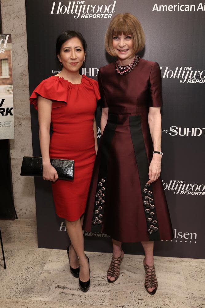 Janice Min and Anna Wintour in New York in 2015.