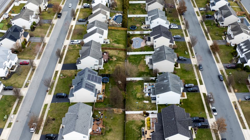 Houses near the Chesapeake Bay in Centreville, Maryland, pictured in March 2024. - Jim Watson/AFP/Getty Images