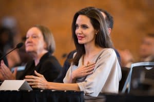 Angelina Jolie Alludes to Hollywood Sex Scandal in in U.N. Speech