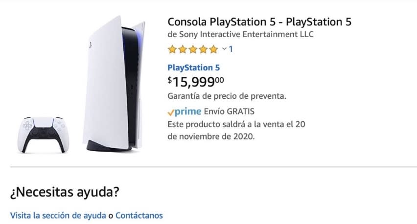 El PlayStation 5 ya tiene ficha en Amazon México