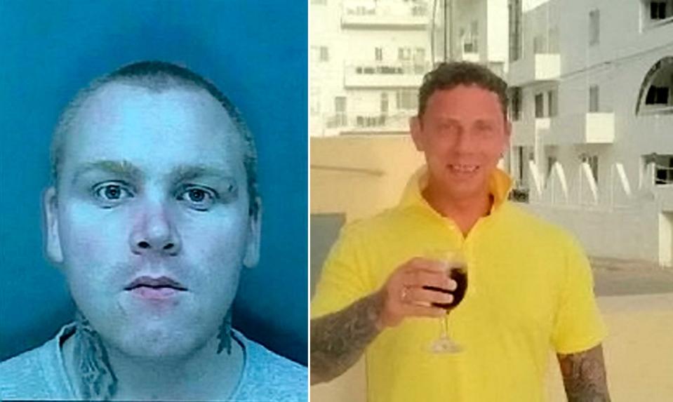 Jamie Skinner, left, stabbed Wayne Fenton, right, to death (Picture: SWNS)