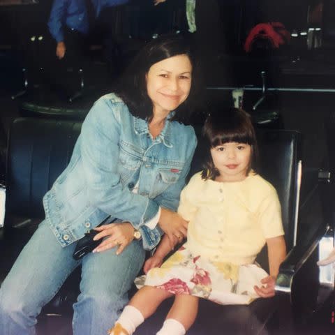 <p>Miranda Cosgrove Instagram</p> Miranda Cosgrove and her mom Chris Cosgrove.