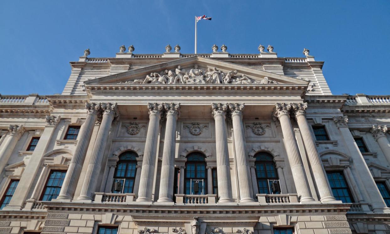 <span>Front facade of HM Treasury Building, Whitehall, London. The head of the IFS says a potential Labour government is more likely to soften debt rules than cut taxes.</span><span>Photograph: Maurice Savage/Alamy</span>