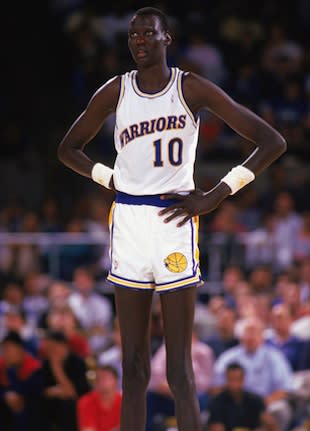 7-foot-7 Manute Bol, the tallest player in NBA history — Getty